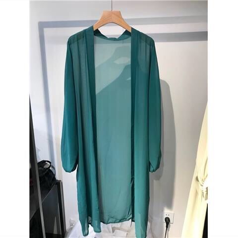 Women Casual Beach Vacation Sunscreen Chiffon Cardigan Jacket