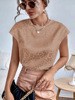 Blusa elegante informal de manga corta con estampado de leopardo y jacquard para mujer, estilo oficina, de verano