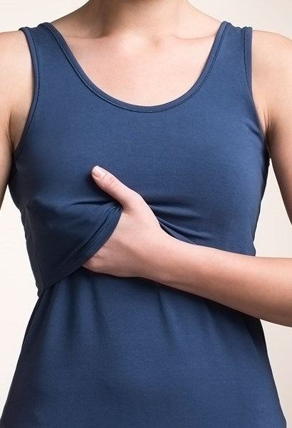 Summer Casual Round Neck Sleeveless Breastfeeding Top For Pregnant Women