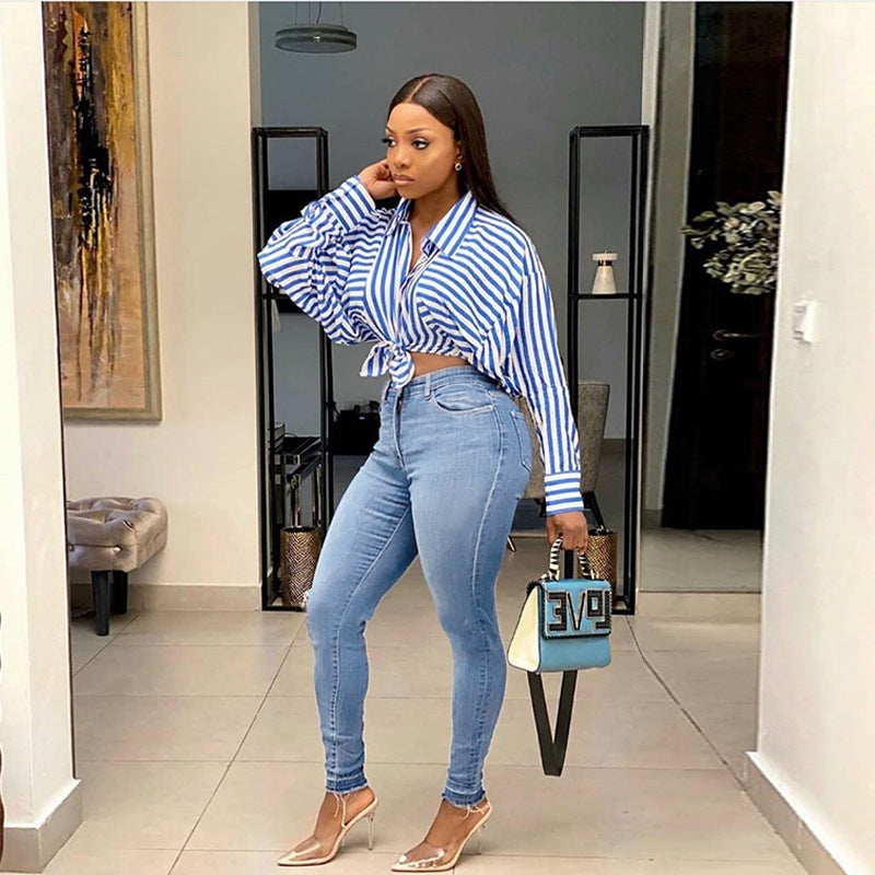 Vaqueros ajustados básicos casuales de color sólido para mujer