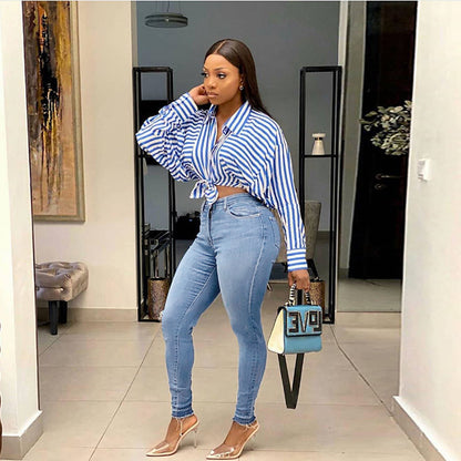 Vaqueros ajustados básicos casuales de color sólido para mujer