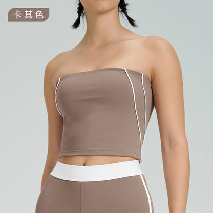 Top deportivo de yoga con doble exfoliación, informal, a la moda para mujer