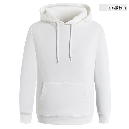 Sudadera unisex informal de color liso en blanco