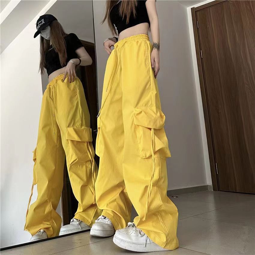 Women Fashion Loose Casual Wide Leg Cargo Pants