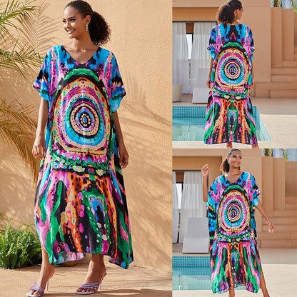 Traje de baño informal con estampado de mariposas para mujer, ideal para vacaciones en la playa