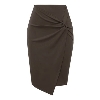 Women Printed Casual Hip Midi Skirt