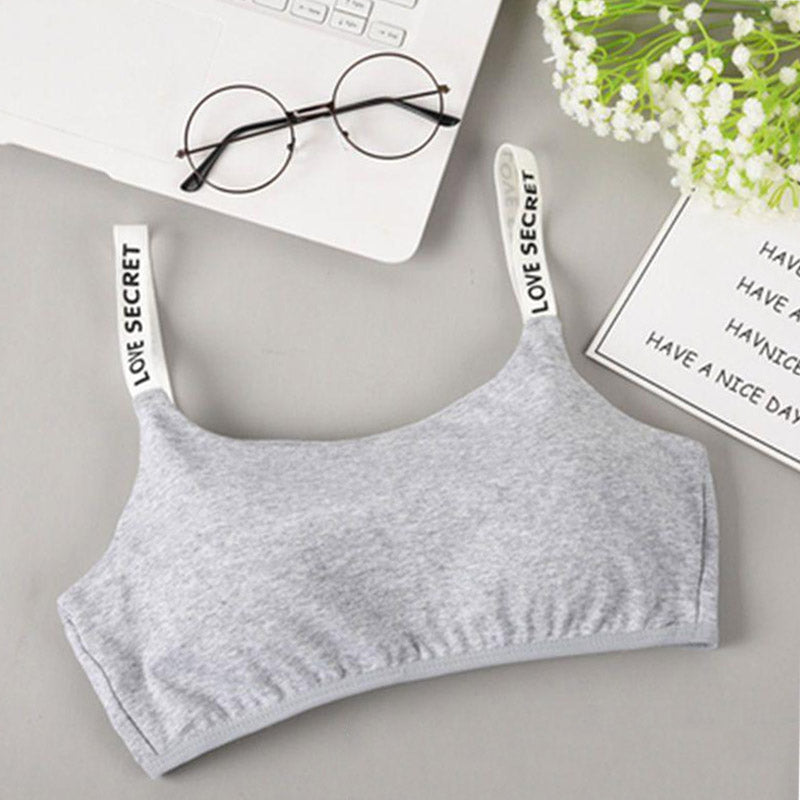 Women Basic Casual Letter Printing Color Blocking Breathable Bra