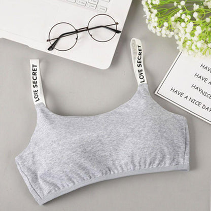 Women Basic Casual Letter Printing Color Blocking Breathable Bra
