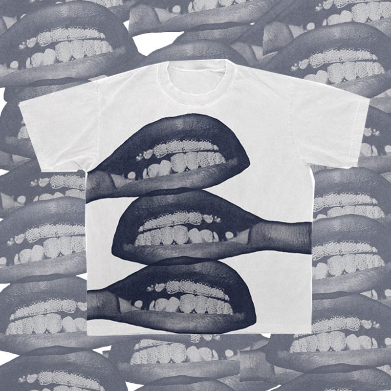 Women Fashion Casual Printed Short-Sleeve T-Shirt