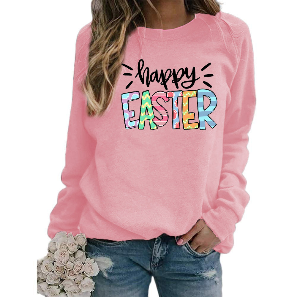 Sudadera con capucha de manga larga y cuello redondo con estampado de letras informal para mujer