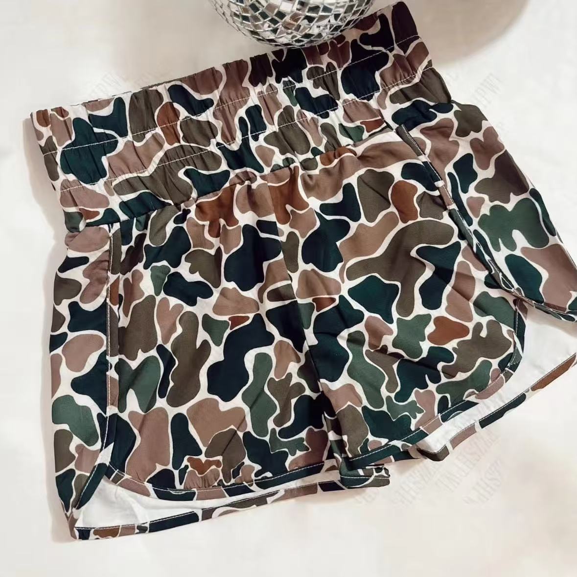 Women Fashion Casual Digital Printing Camouflage Shorts