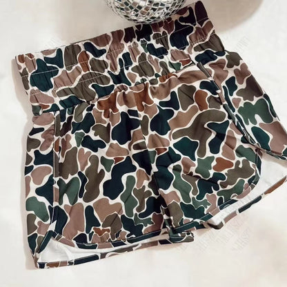 Women Fashion Casual Digital Printing Camouflage Shorts