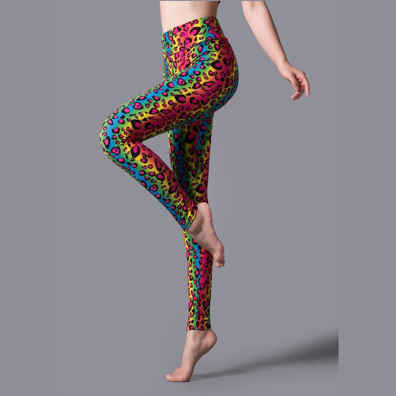 Women Casual High Waist Leopard Print Skinny Leggings