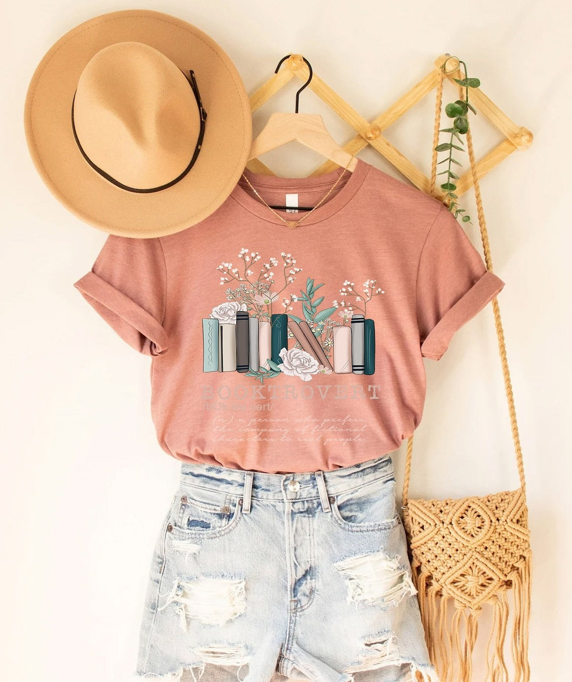 Camiseta de manga corta con cuello redondo y estampado floral informal para mujer