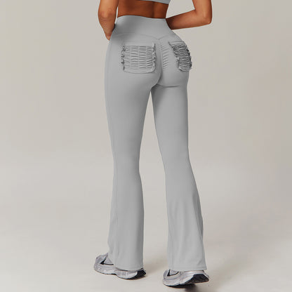 Women Fashion Casual High Waist Fitness Wide Leg Flared Yoga Sports Legging