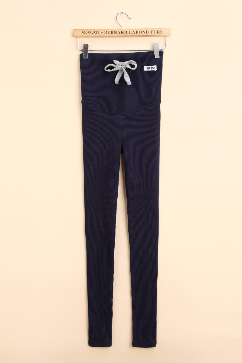 Pregnant Women Fashion Casual Belly Threaded Leggings