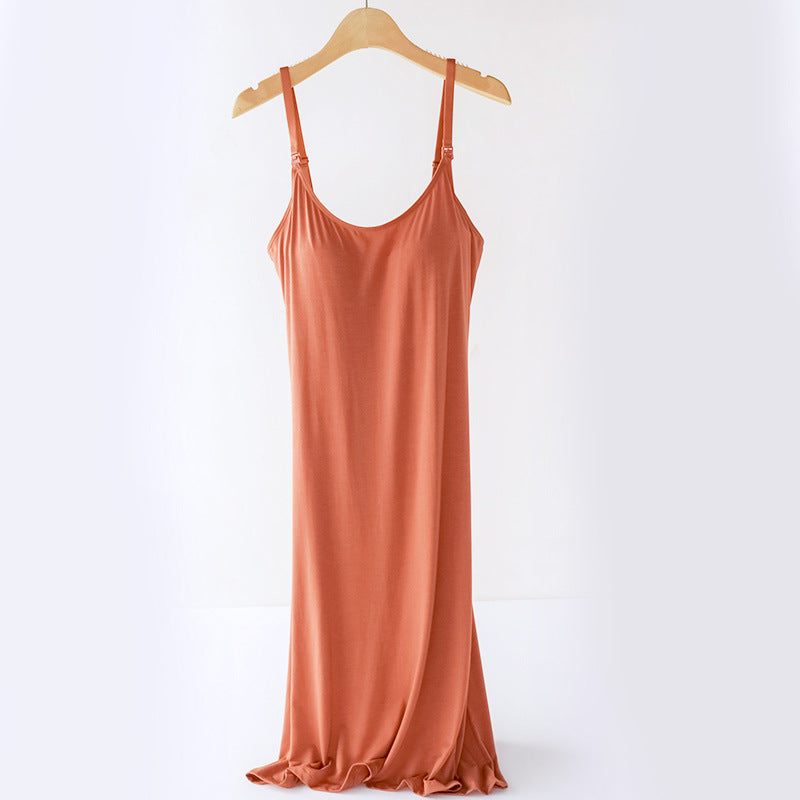 Pregnant Women Fashion Casual Strap Breathable Breastfeeding Dress