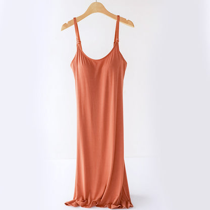 Pregnant Women Fashion Casual Strap Breathable Breastfeeding Dress