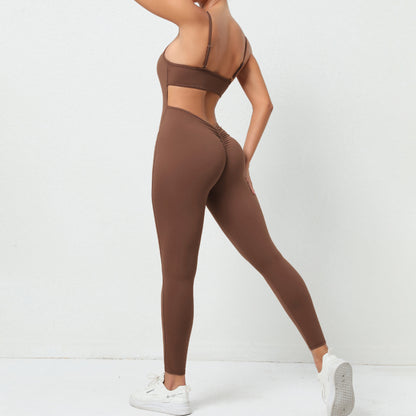 Women Fashion Casual Solid Color Skinny Sports Jumpsuit