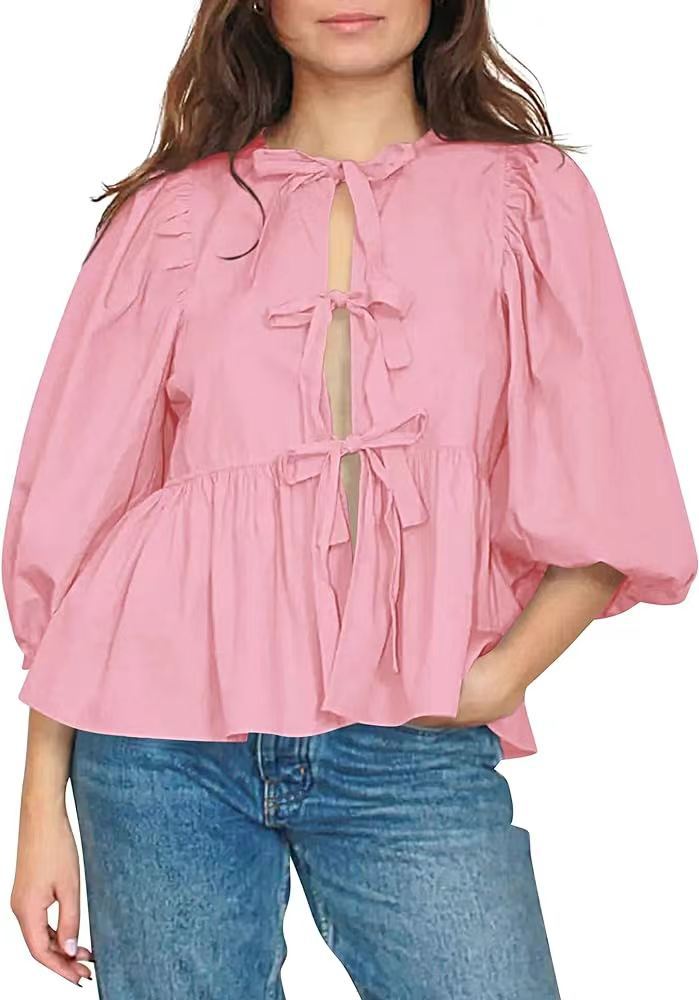 Blusas casuales dulces con tirantes y rayas para mujer
