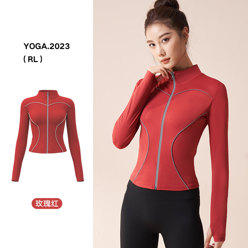 Chaqueta deportiva reflectante para correr al aire libre