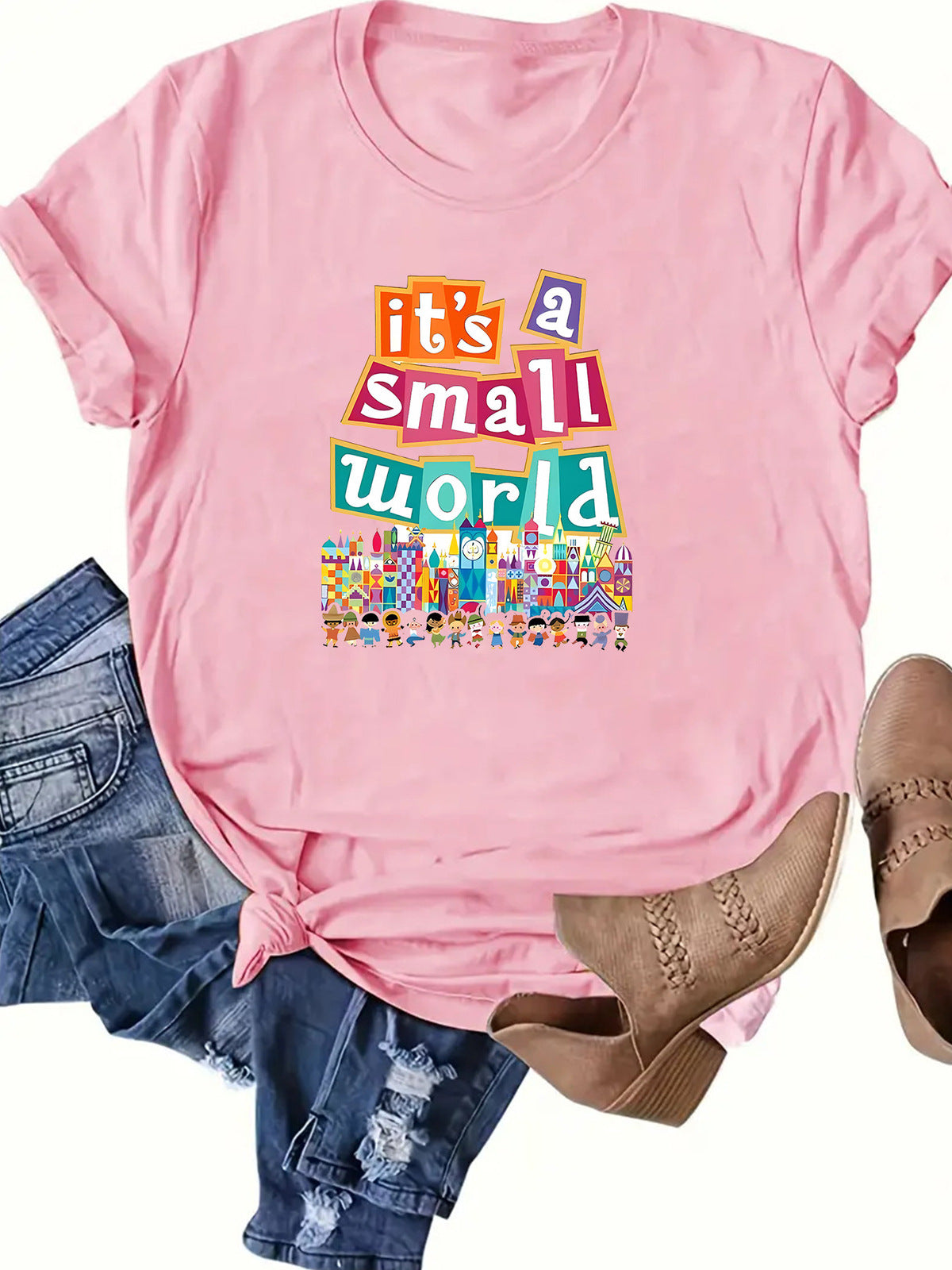 Camiseta estampada casual de moda para mujer