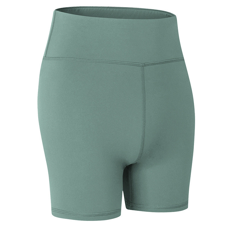 Women'S Casual Nude Printed High-Elastic Tight-Fitting Sports Quick-Drying Fitness 3-Point Biker Shorts