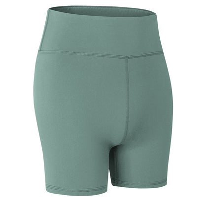Women'S Casual Nude Printed High-Elastic Tight-Fitting Sports Quick-Drying Fitness 3-Point Biker Shorts