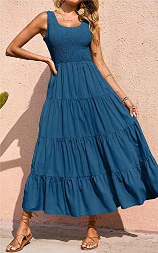 Vestido casual básico de verano para mujer, liso, corte A, estilo swing