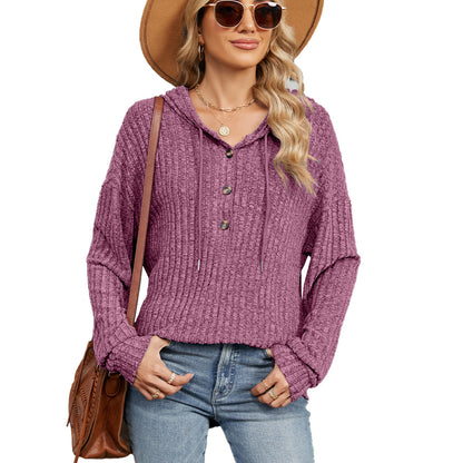 Sudadera con capucha de manga larga holgada informal de moda para mujer de otoño e invierno