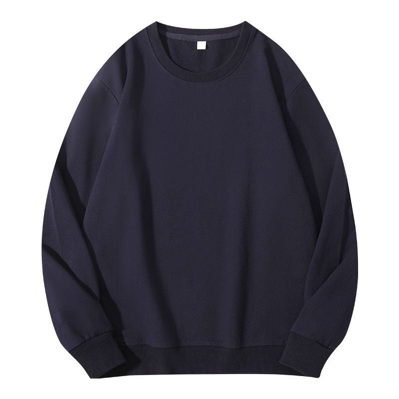 Sudadera informal de manga larga con cuello redondo y color caramelo de macarrón para mujer