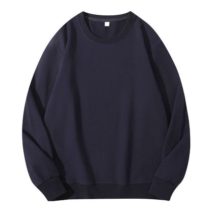 Sudadera informal de manga larga con cuello redondo y color caramelo de macarrón para mujer