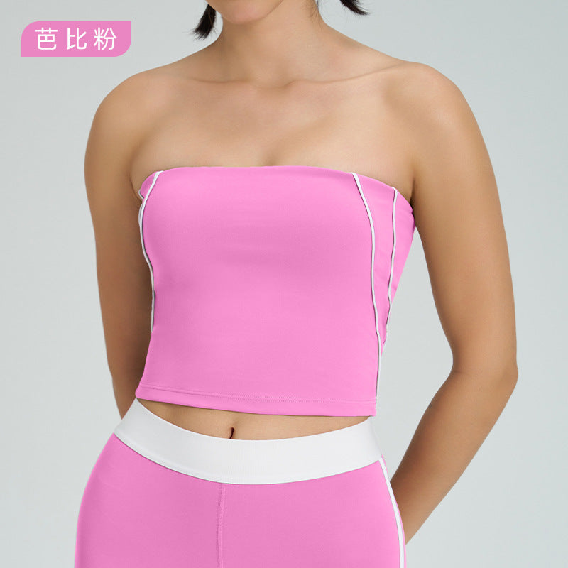 Top deportivo de yoga con doble exfoliación, informal, a la moda para mujer