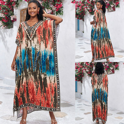 Traje de baño informal con estampado de mariposas para mujer, ideal para vacaciones en la playa