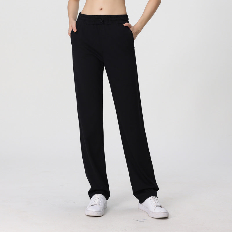 Women'S Casual Solid Color Yoga Breathable Straight Leggings