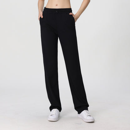 Women'S Casual Solid Color Yoga Breathable Straight Leggings