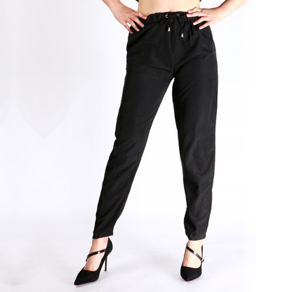 Women Fashion Solid Color Chiffon Casual Pants