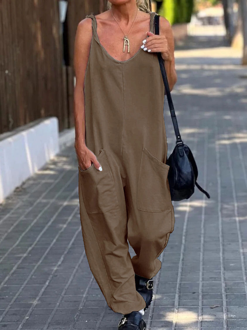 Women'S Fashion Casual Loose Suspender Jumpsuit