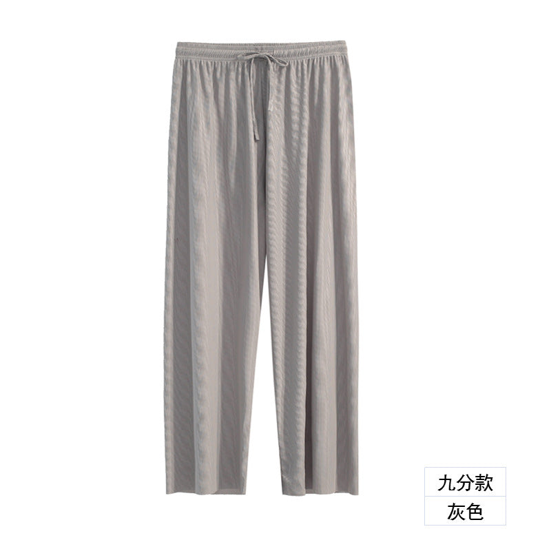 Pantalones casuales de pierna ancha y holgados de color sólido para mujer