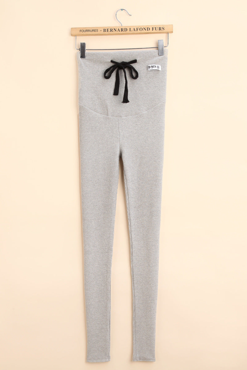 Pregnant Women Fashion Casual Belly Threaded Leggings