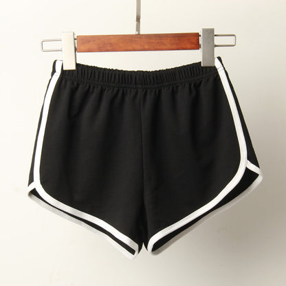Women Edgy Casual Color Blocking Sports Shorts