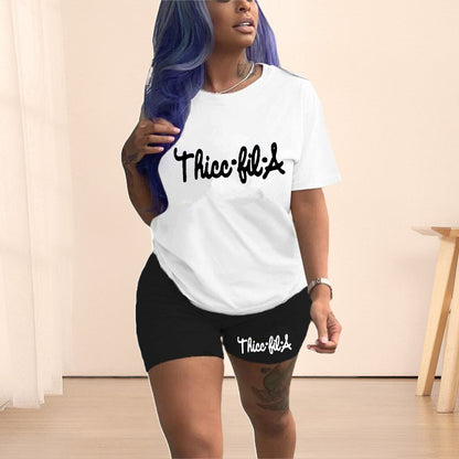 Traje informal de dos piezas D1209 para mujer, talla grande, con estampado de posicionamiento