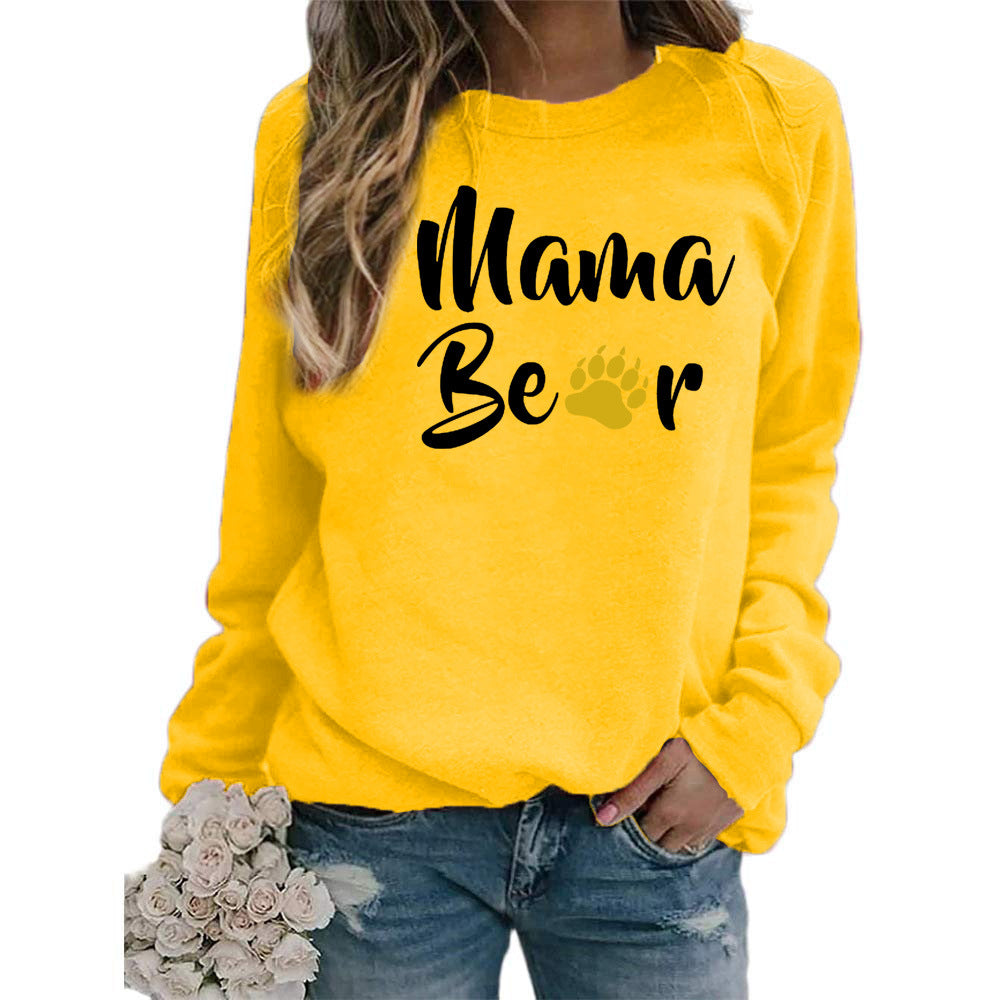 Sudadera con capucha de manga larga y cuello redondo con estampado de letras para mujer, estilo informal y holgado