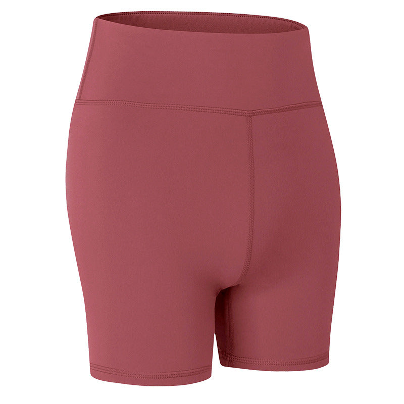 Women'S Casual Nude Printed High-Elastic Tight-Fitting Sports Quick-Drying Fitness 3-Point Biker Shorts