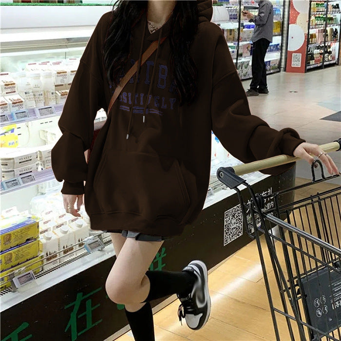Sudadera con capucha informal de invierno para mujer con forro polar