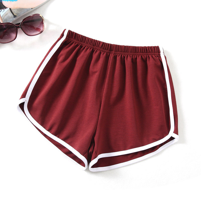 Women Edgy Casual Color Blocking Sports Shorts