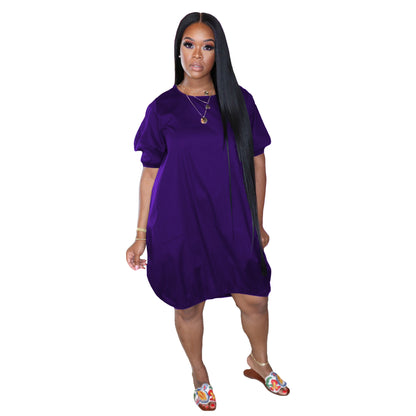 Women Fashion Casual Plus Size Dress