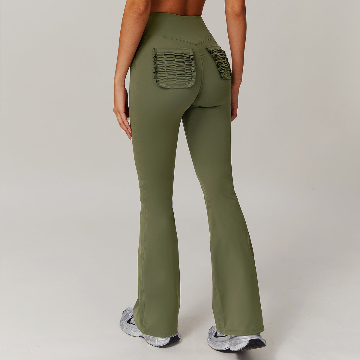 Women Fashion Casual High Waist Fitness Wide Leg Flared Yoga Sports Legging