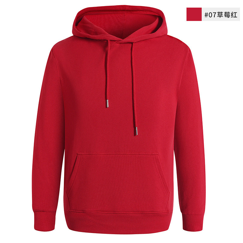 Sudadera unisex informal de color liso en blanco