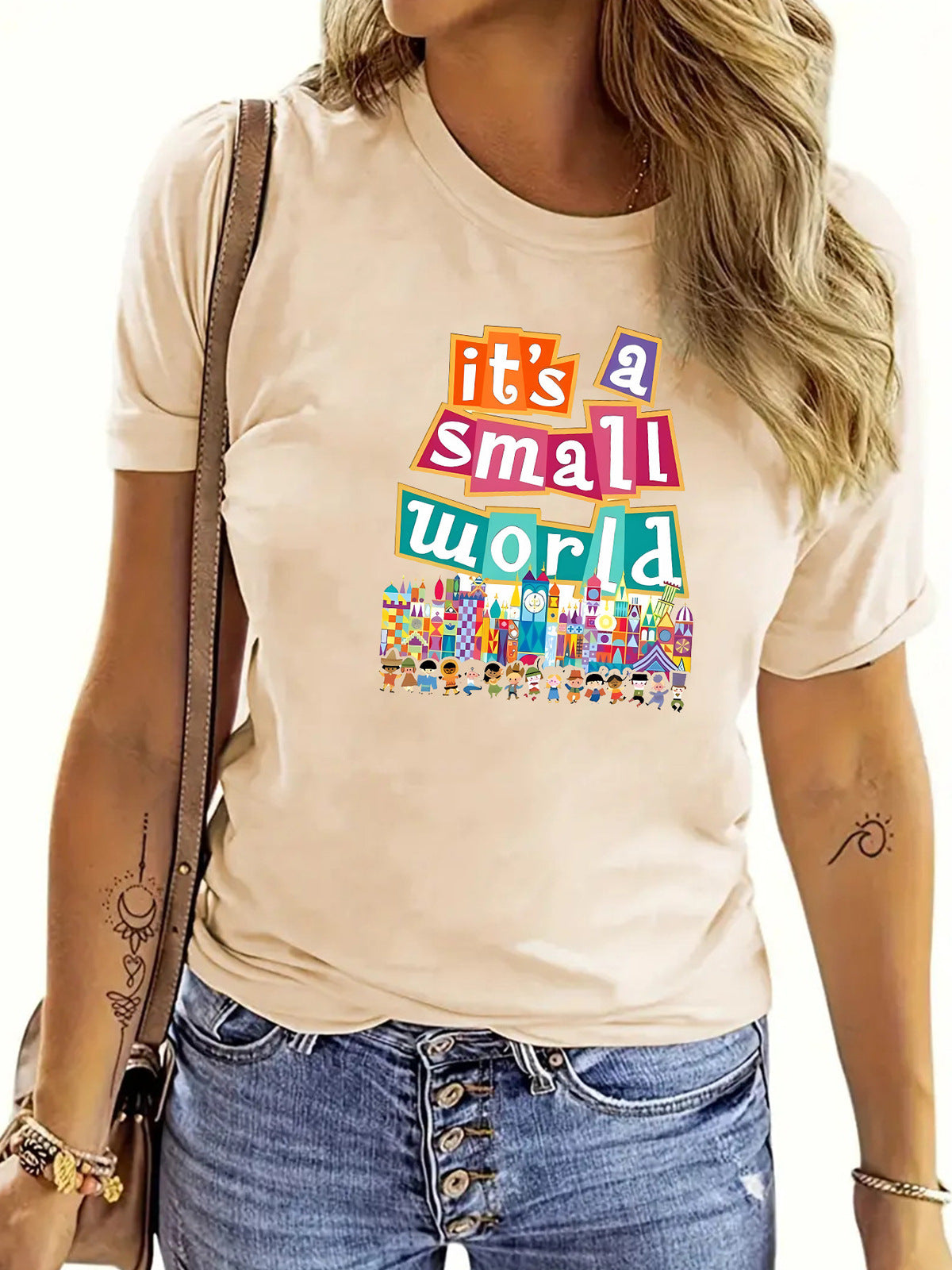 Camiseta estampada casual de moda para mujer
